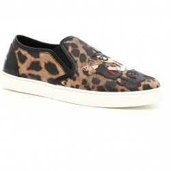 Dolce Gabbana Slip-On Sneakers BEIGE CHIARO/NERO pentru femei