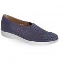 Munro 'Skipper' Perforated Leather Sneaker (Women) INDIGO