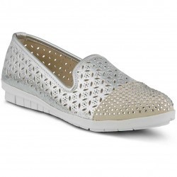 Spring Step Azul Perforated Slip-On Sneaker SILVER pentru dama