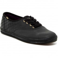 Keds Embossed Leather Sneaker BLACK-BLACK pentru femei